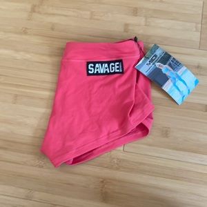 nwt Savage barbell low rise shorts